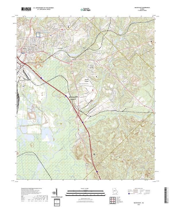 Macon East, GA — USGS 7.5-minute topo (2024)