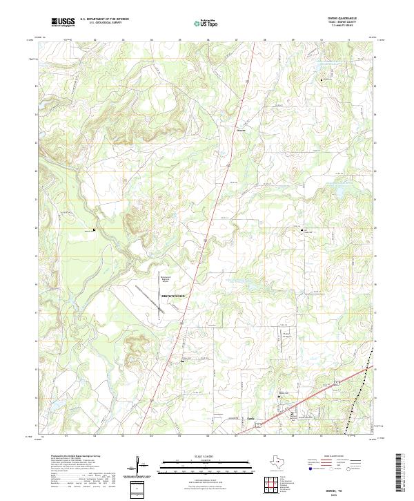 Owens, TX — USGS 7.5-minute topo (2022)