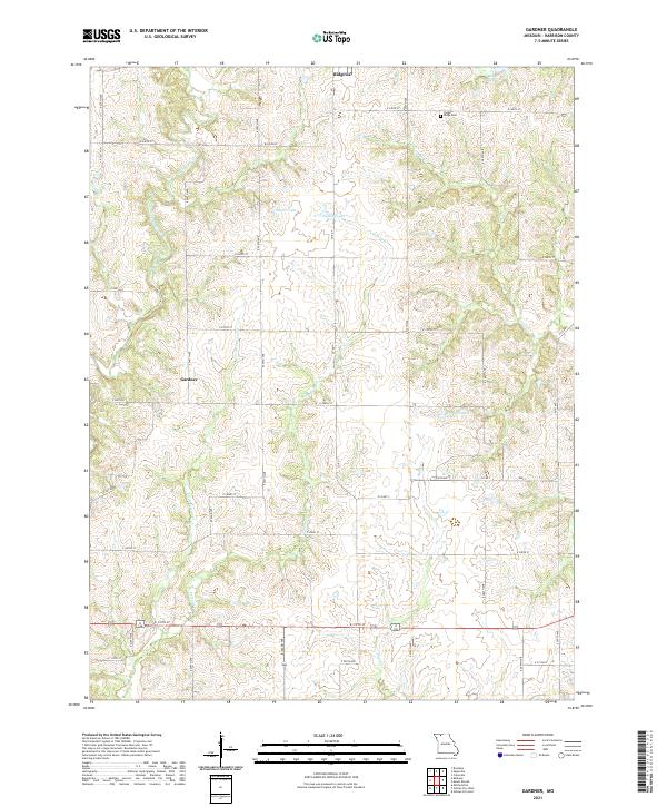 Gardner, MO — USGS 7.5-minute topo (2021)