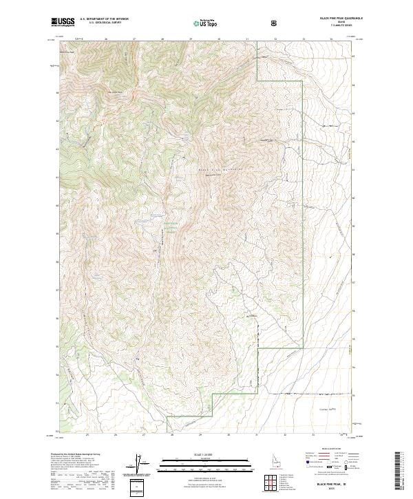 Black Pine Peak, ID — USGS 7.5-minute topo (2023)