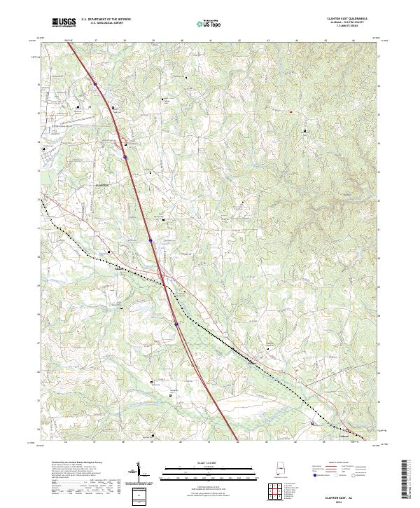 Clanton East, AL — USGS 7.5-minute topo (2024)