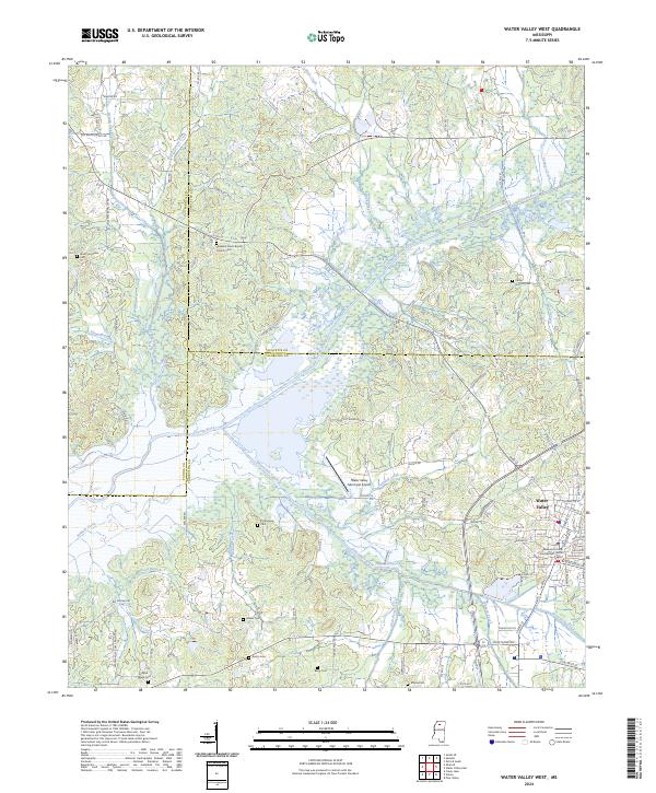 Water Valley West, MS — USGS 7.5-minute topo (2024)