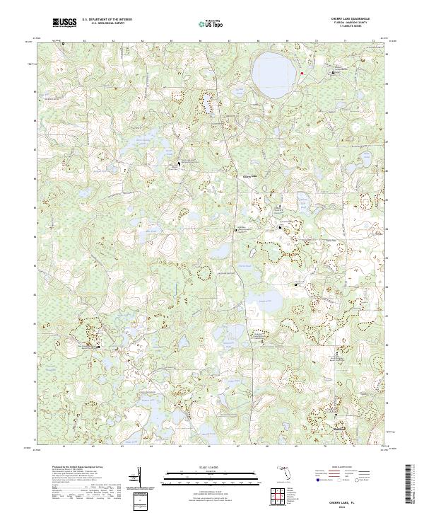 Cherry Lake, FL — USGS 7.5-minute topo (2024)