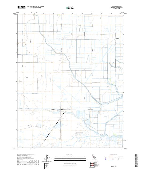 Dozier, CA — USGS 7.5-minute topo (2022)