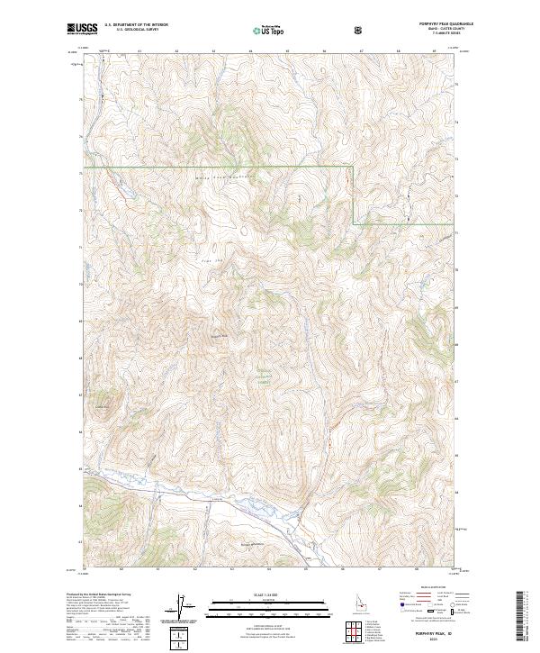 Porphyry Peak, ID — USGS 7.5-minute topo (2023)