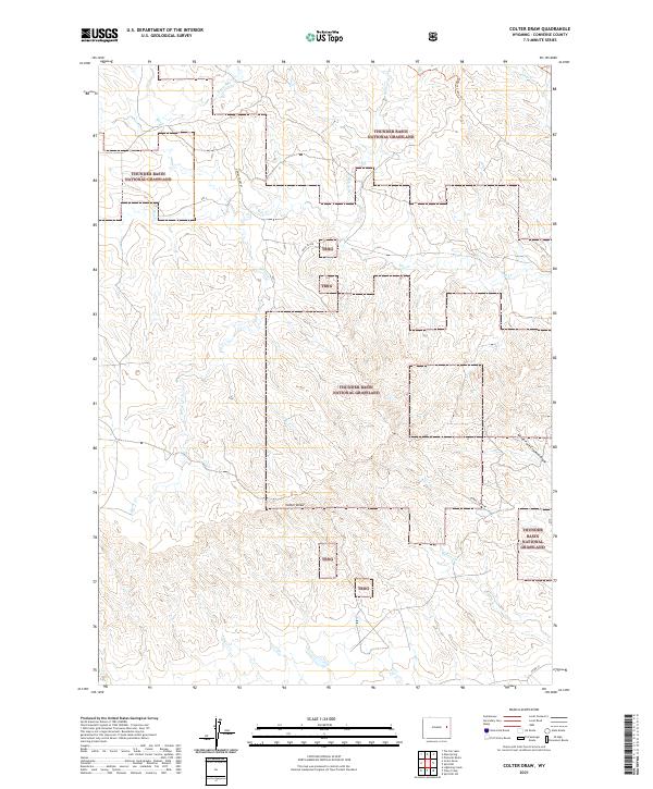 Colter Draw, WY — USGS 7.5-minute topo (2021)