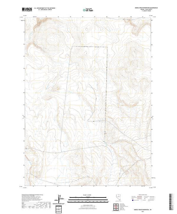 Middle Draw Reservoir, NV — USGS 7.5-minute topo (2021)