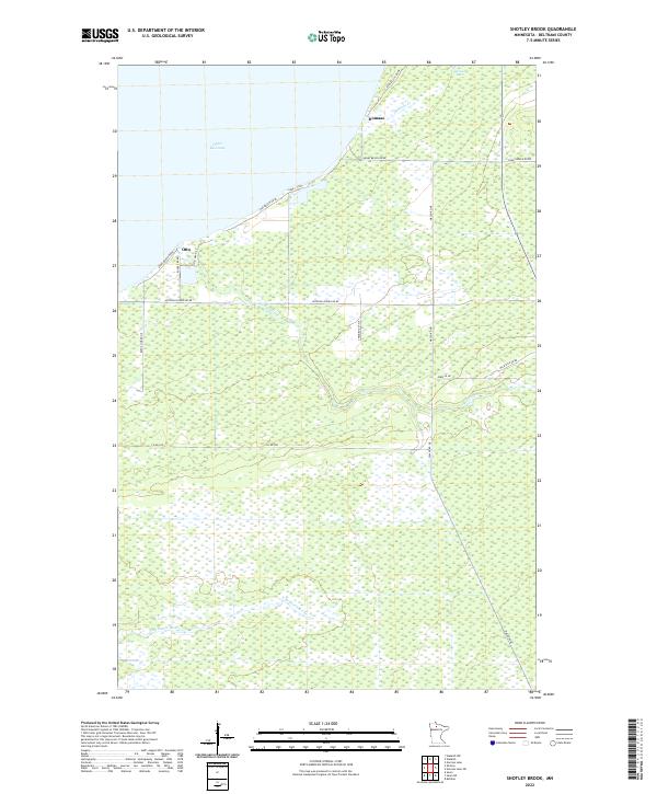 Shotley Brook, MN — USGS 7.5-minute topo (2022)
