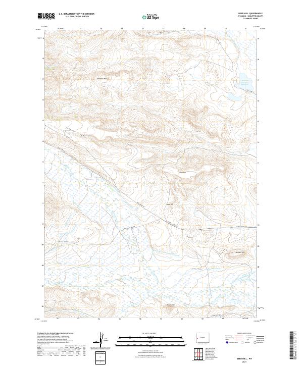 Deer Hill, WY — USGS 7.5-minute topo (2021)