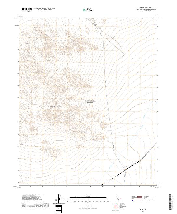 Kelso, CA — USGS 7.5-minute topo (2021)