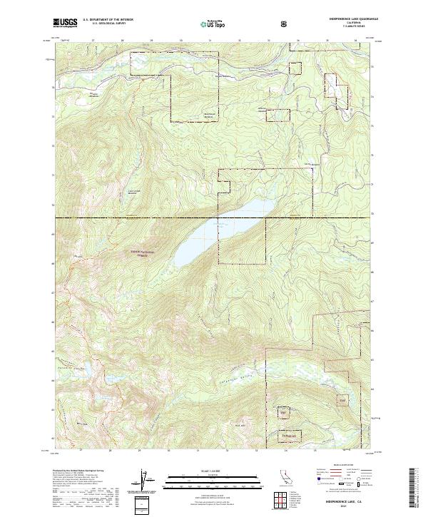 Independence Lake, CA — USGS 7.5-minute topo (2021)