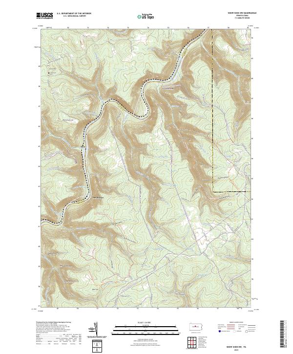 Snow Shoe NW, PA — USGS 7.5-minute topo (2023)