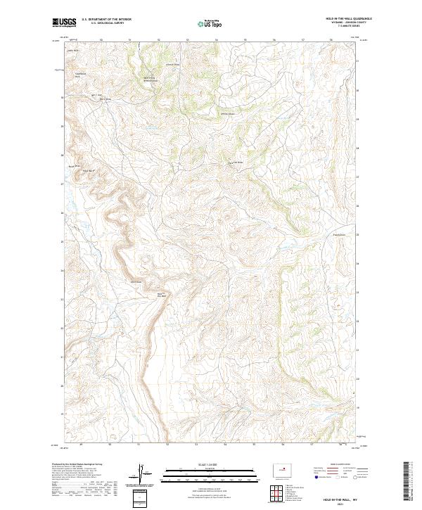 Hole-in-the-Wall, WY — USGS 7.5-minute topo (2021)