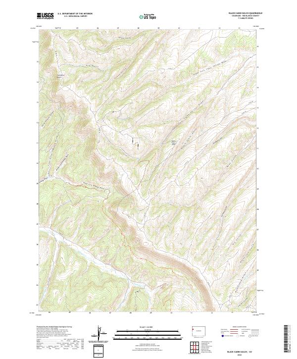 Black Cabin Gulch, CO — USGS 7.5-minute topo (2022)