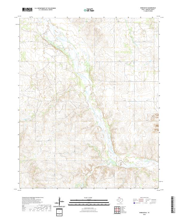 Wheeler SE, TX — USGS 7.5-minute topo (2022)