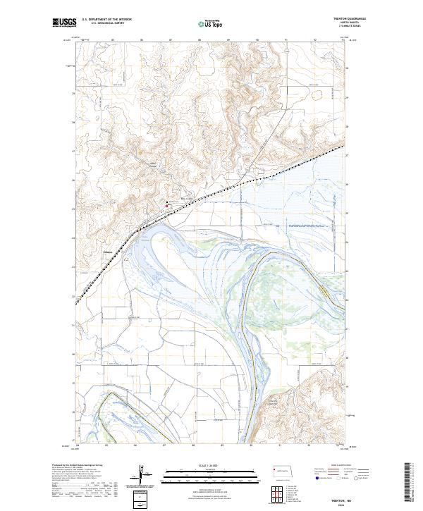 Trenton, ND — USGS 7.5-minute topo (2024)