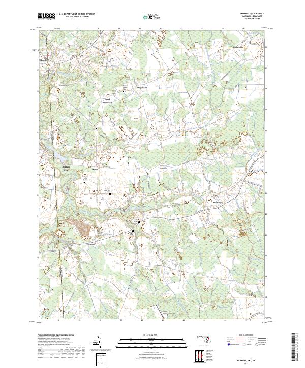Marydel, MD-DE — USGS 7.5-minute topo (2023)
