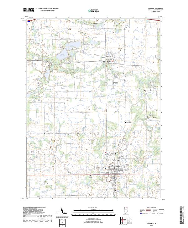 Lagrange, IN — USGS 7.5-minute topo (2022)