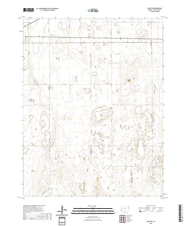Tractor, KS — USGS 7.5-minute topo (2022)