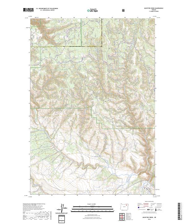 McIntyre Creek, OR — USGS 7.5-minute topo (2024)