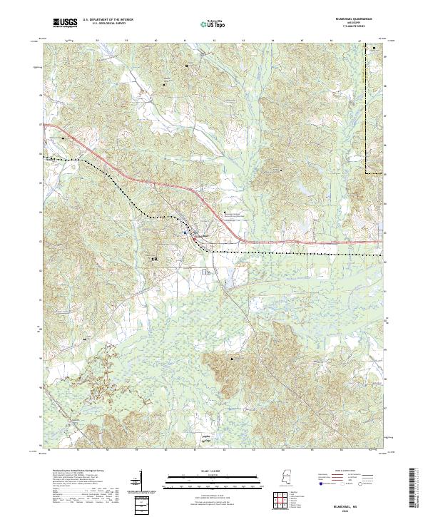 Kilmichael, MS — USGS 7.5-minute topo (2024)