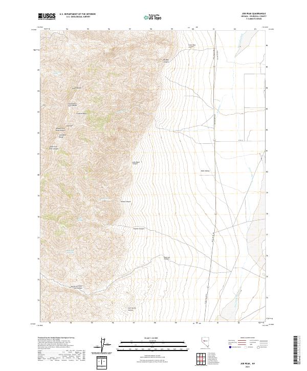 Job Peak, NV — USGS 7.5-minute topo (2021)