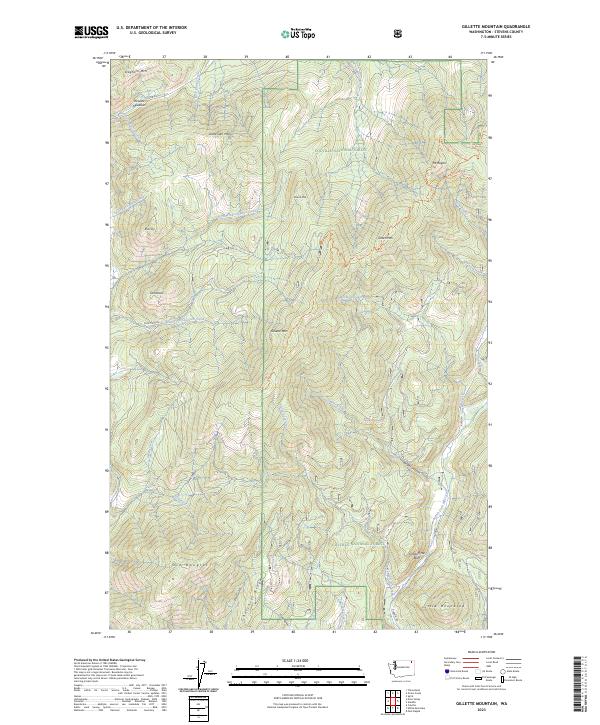 Gillette Mountain, WA — USGS 7.5-minute topo (2023)