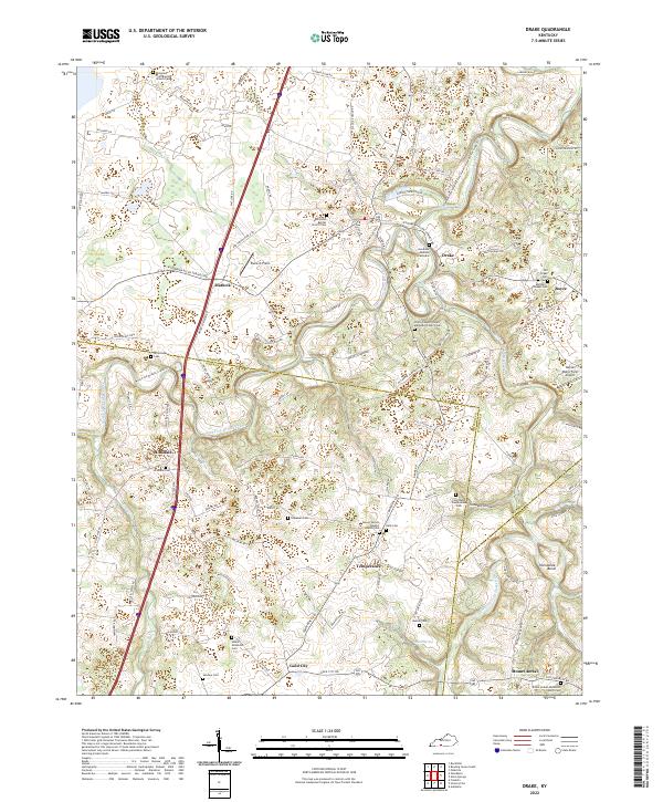 Drake, KY — USGS 7.5-minute topo (2022)