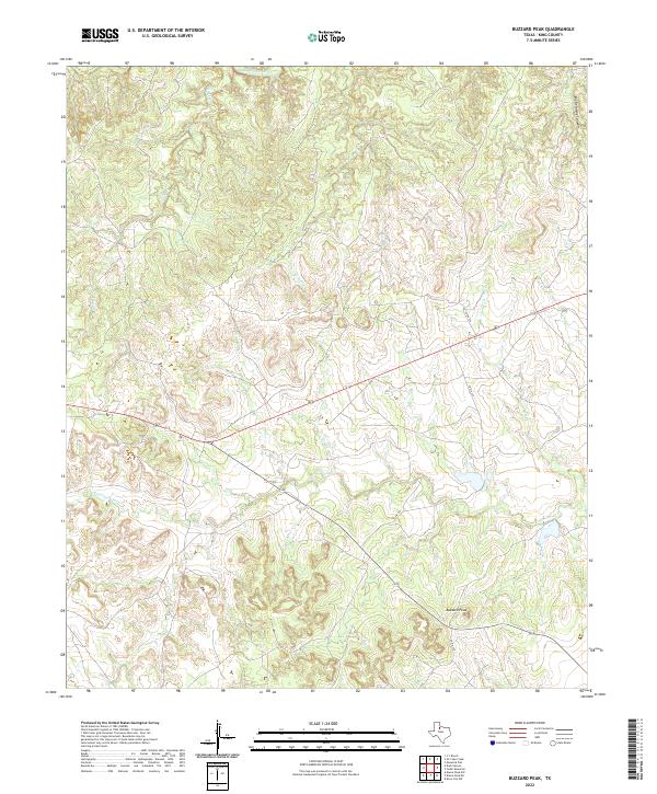 Buzzard Peak, TX — USGS 7.5-minute topo (2022)