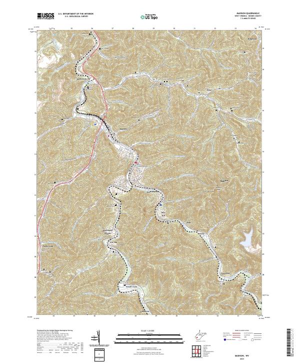 Madison, WV — USGS 7.5-minute topo (2023)