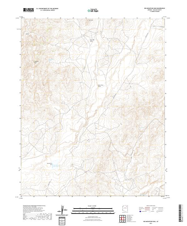 Big Mountain Dam, AZ — USGS 7.5-minute topo (2021)