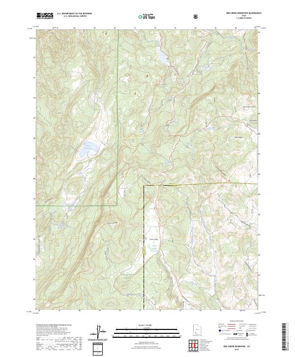 Red Creek Reservoir, UT — USGS 7.5-minute topo (2023)