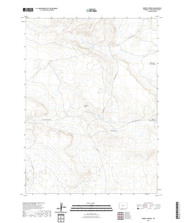 Barrel Springs, WY — USGS 7.5-minute topo (2021)