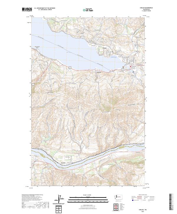 Chelan, WA — USGS 7.5-minute topo (2023)