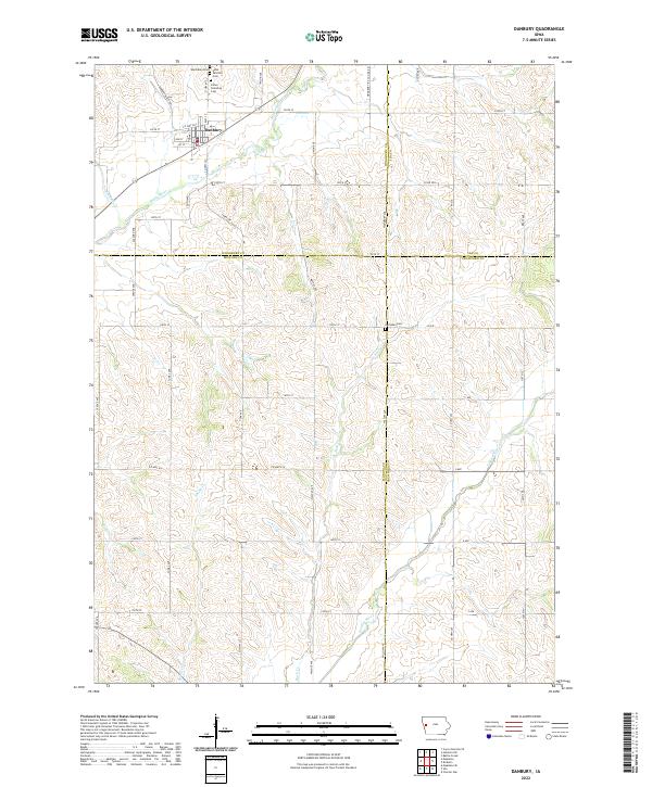 Danbury, IA — USGS 7.5-minute topo (2022)