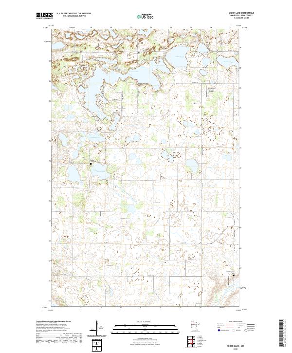 Union Lake, MN — USGS 7.5-minute topo (2022)
