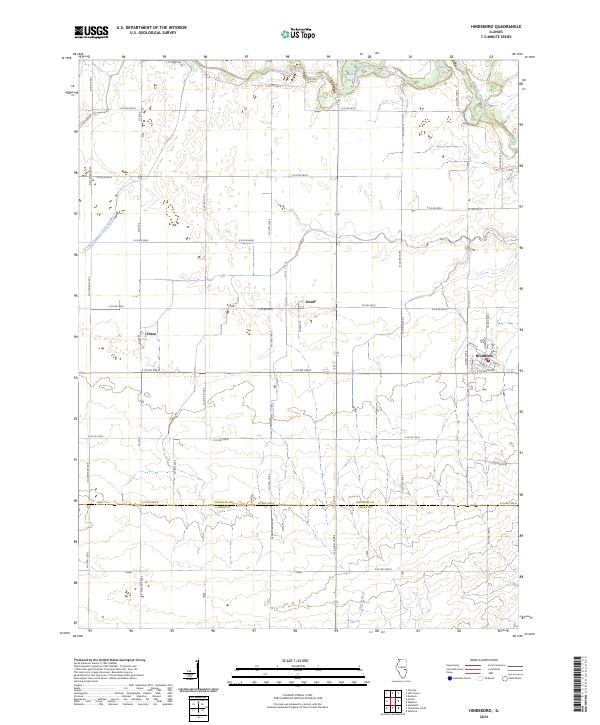 Hindsboro, IL — USGS 7.5-minute topo (2024)