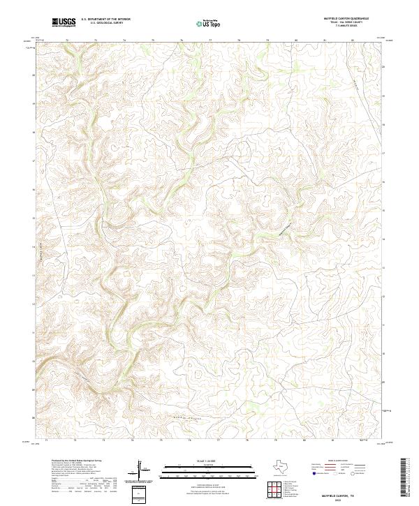 Mayfield Canyon, TX — USGS 7.5-minute topo (2022)