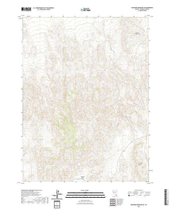 Shoshone Meadows SE, NV — USGS 7.5-minute topo (2021)