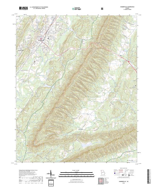 Summerville, GA — USGS 7.5-minute topo (2024)