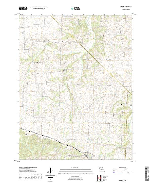Barnett, MO — USGS 7.5-minute topo (2021)