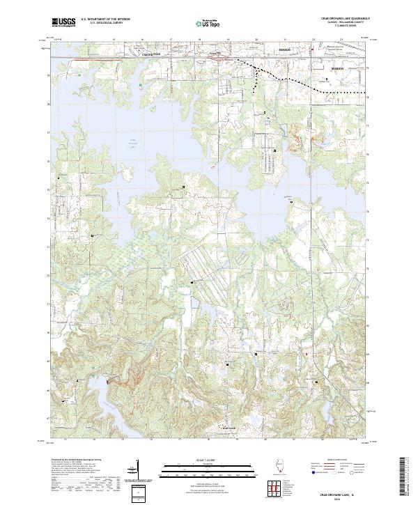 Crab Orchard Lake, IL — USGS 7.5-minute topo (2024)