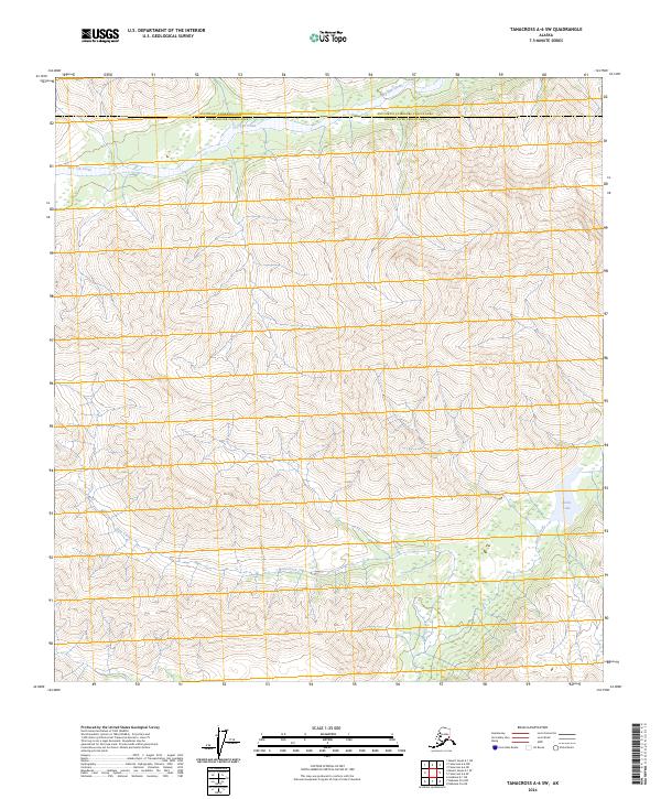 Tanacross A-6 SW, AK — USGS 7.5-minute topo (2024)