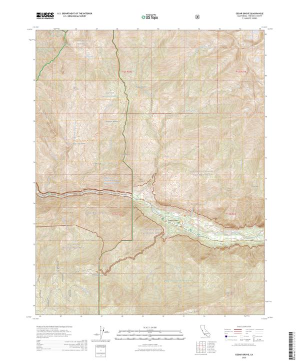 Cedar Grove, CA — USGS 7.5-minute topo (2026)