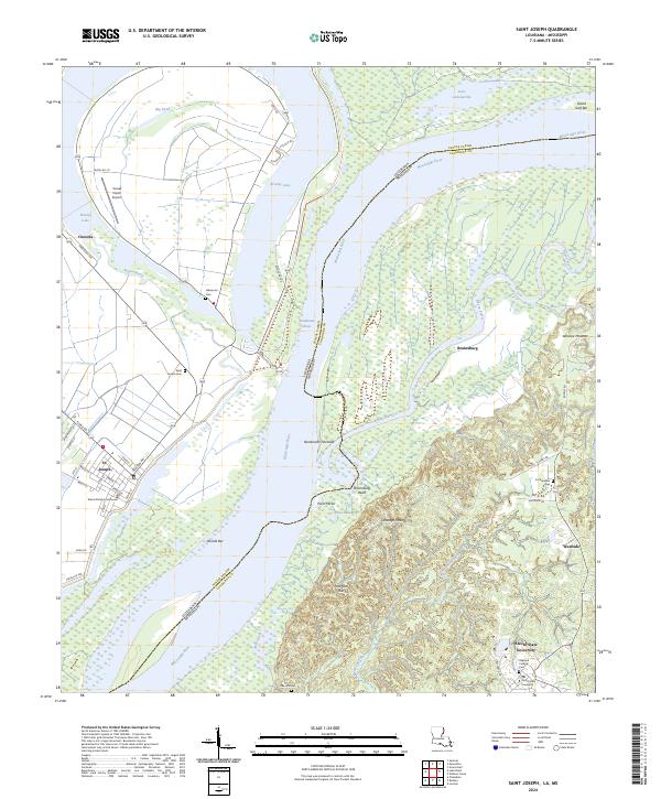 Saint Joseph, LA-MS — USGS 7.5-minute topo (2024)