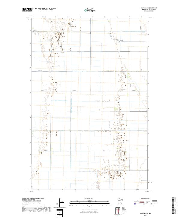 Beltrami SW, MN — USGS 7.5-minute topo (2022)