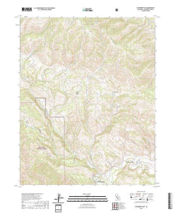 Sycamore Flat, CA — USGS 7.5-minute topo (2021)