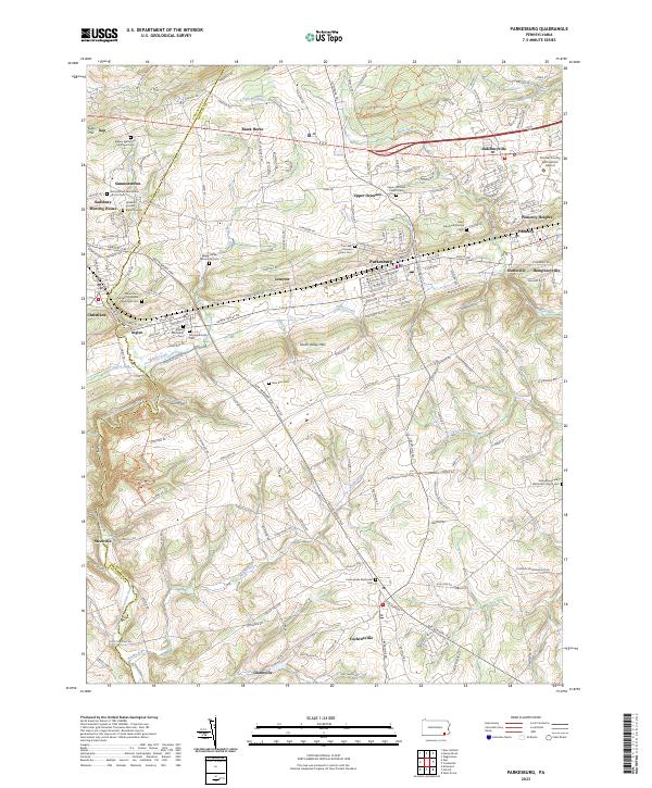 Parkesburg, PA — USGS 7.5-minute topo (2023)