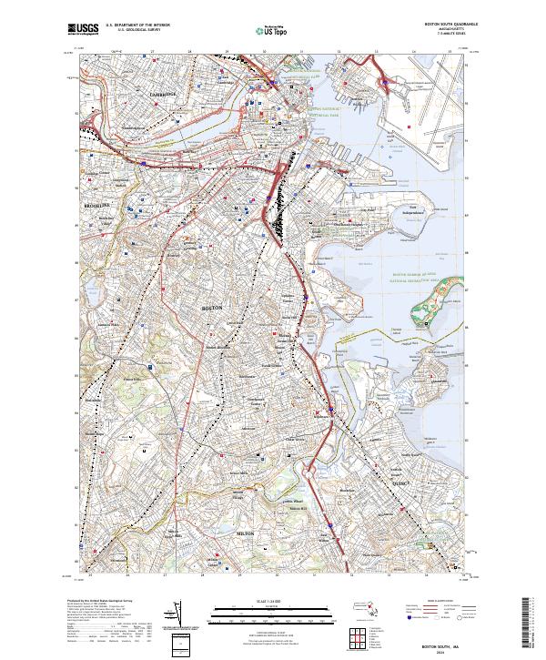 Boston South, MA — USGS 7.5-minute topo (2024)