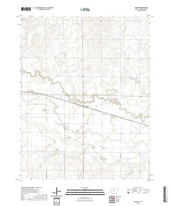 Sanford, KS — USGS 7.5-minute topo (2022)